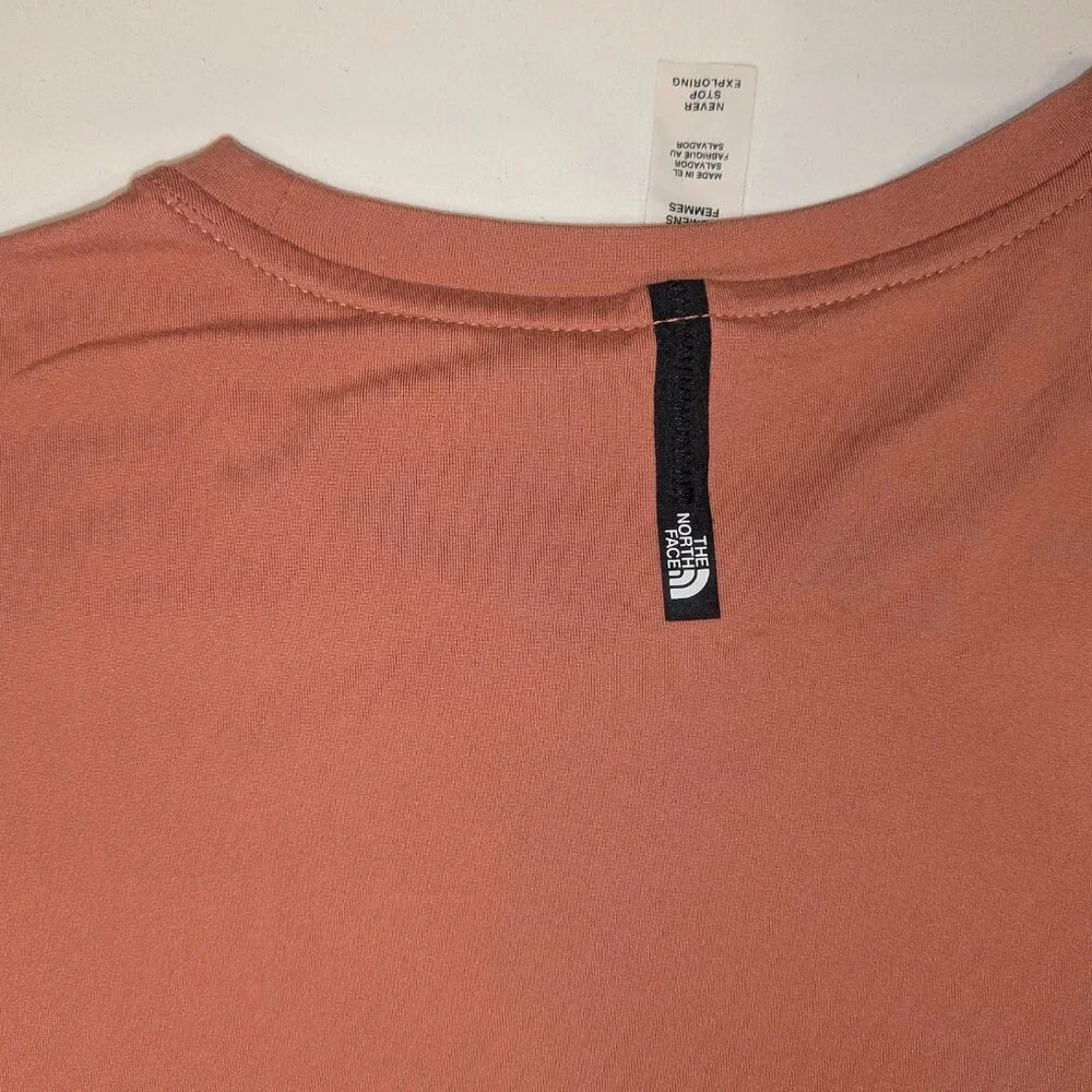 TNF North Face Dune Sky Womens Short Sleeve Light Mahogany TShirt Size L - Picture 8 of 13
